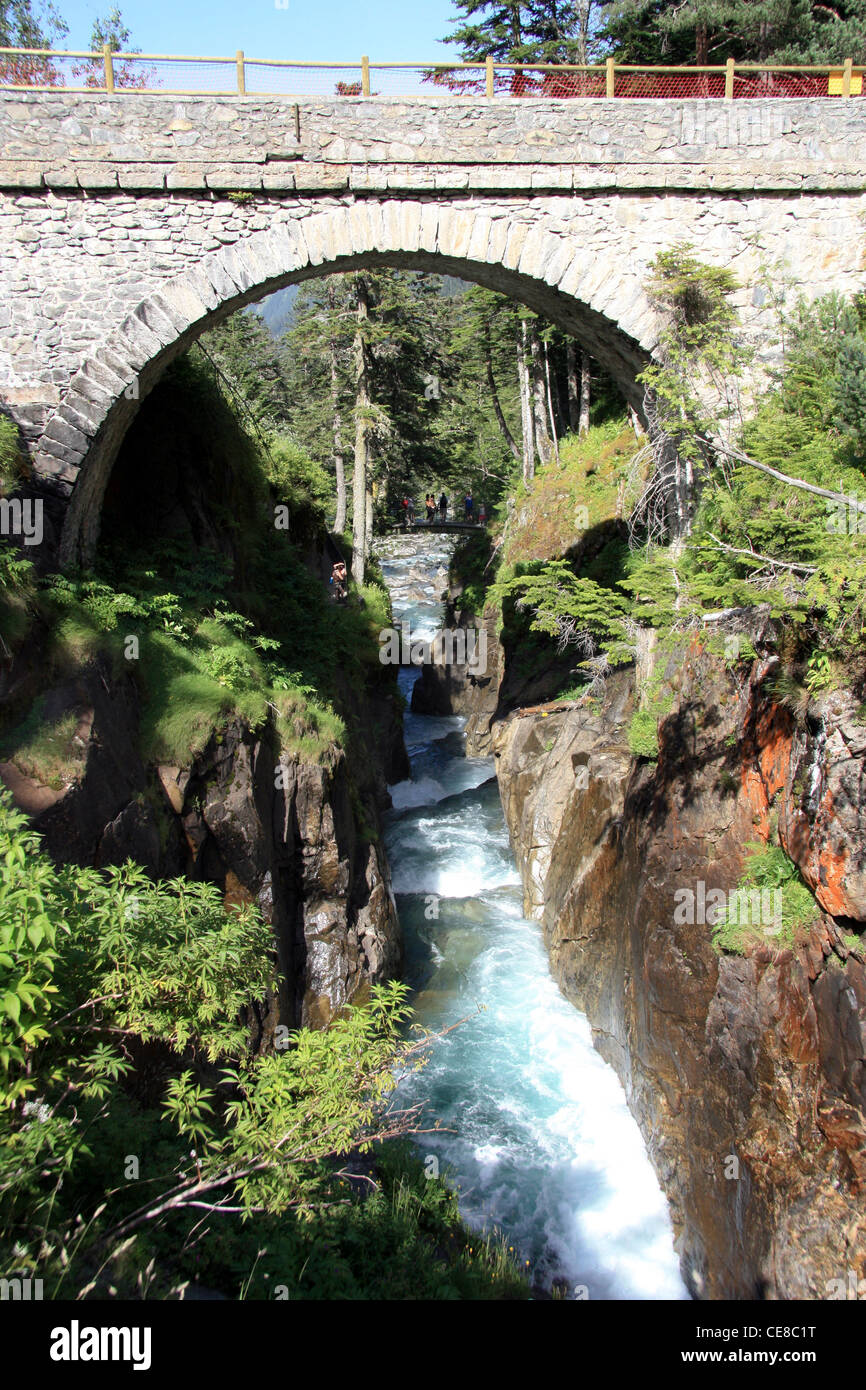 französische Pyrenee Berge, Pont d ' Espagne Stockfoto