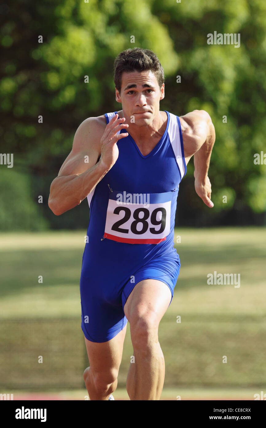 Athlet läuft Stockfoto