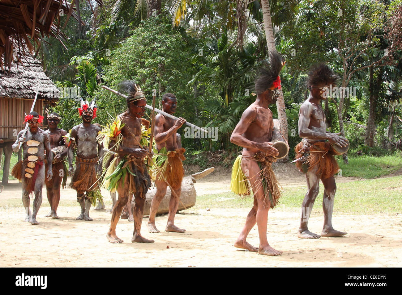 Stammes-Sing-Sing in Papua-Neu-Guinea Stockfoto