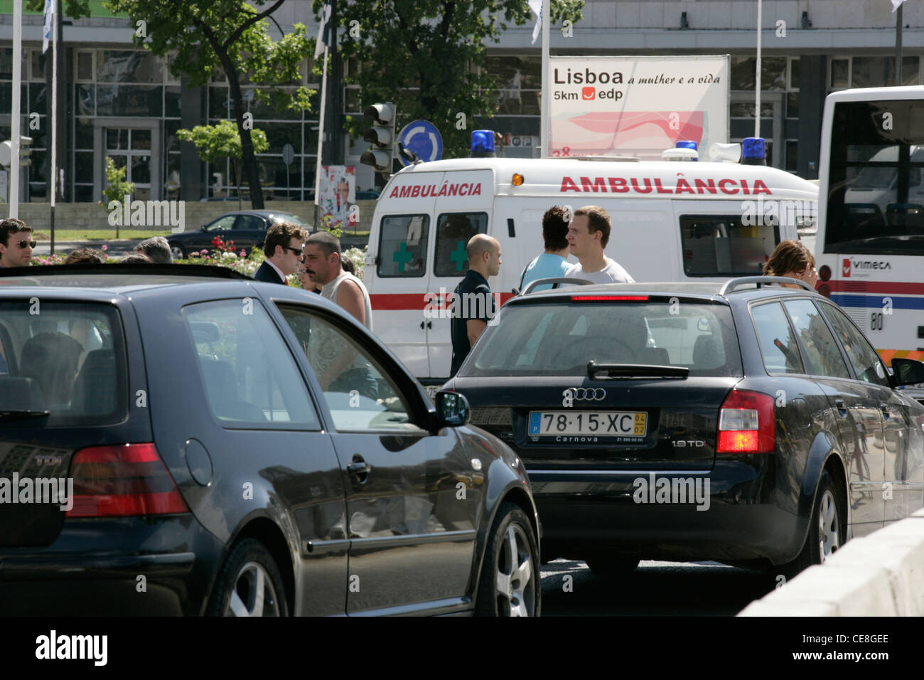 Lissabon: Verkehr Stockfoto