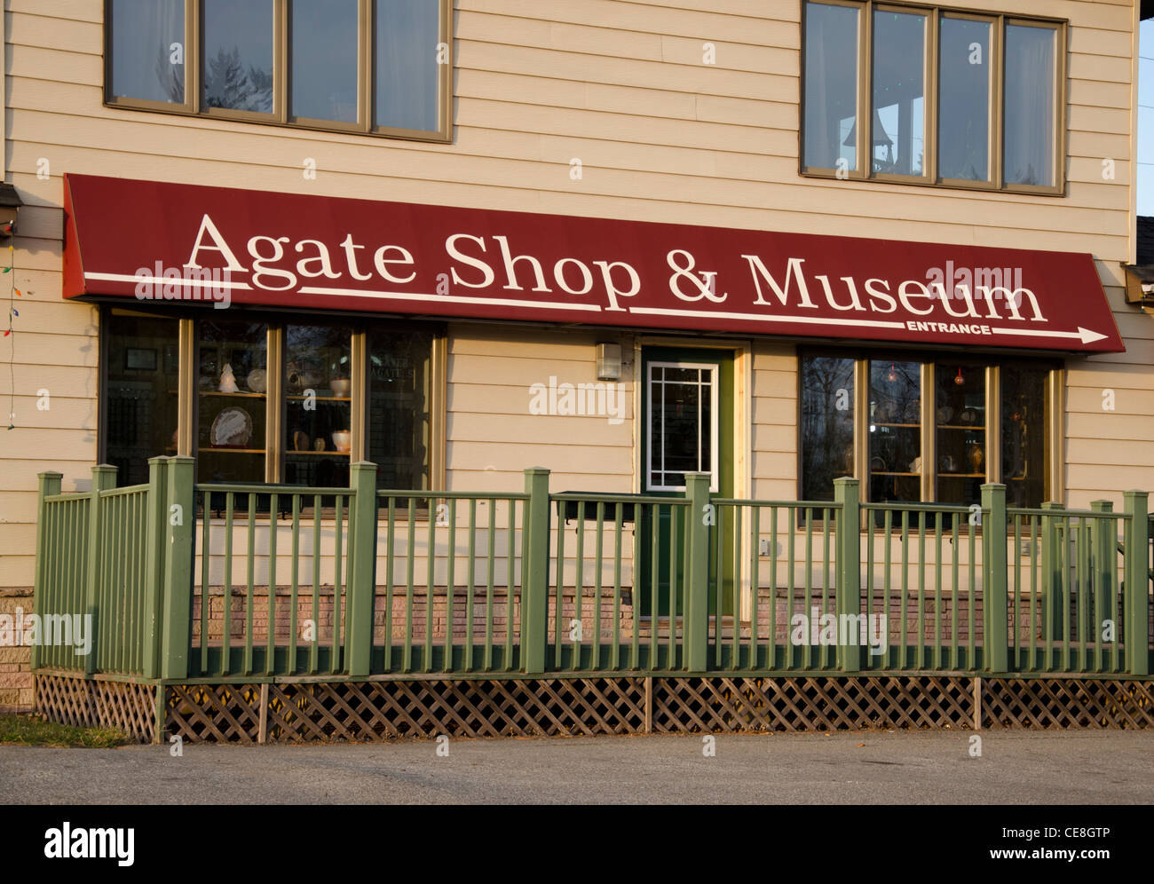 Das Achat-Shop und Museum in Beaver Bay, Minnesota Stockfoto