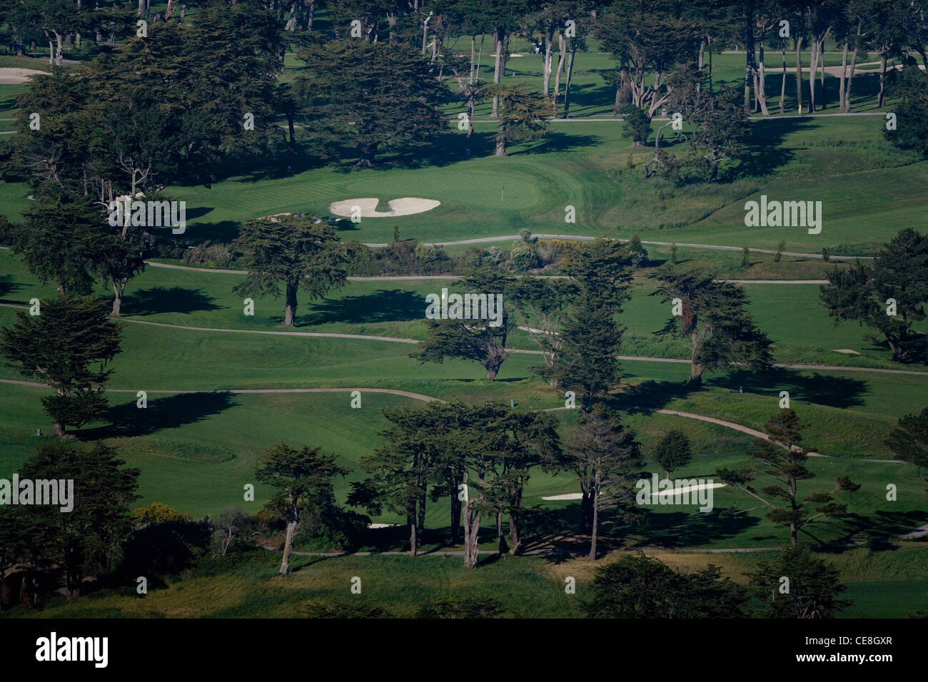 Luftaufnahme Olympia Golf Club, San Francisco, Kalifornien Stockfoto