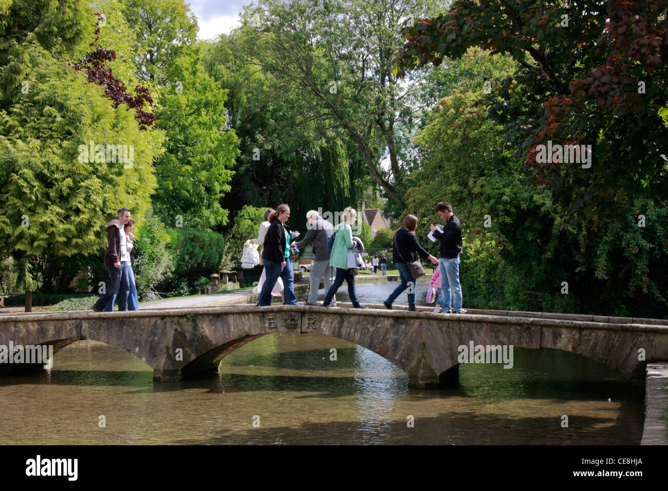 Bourton auf dem Wasser in den Cotswolds. Stockfoto
