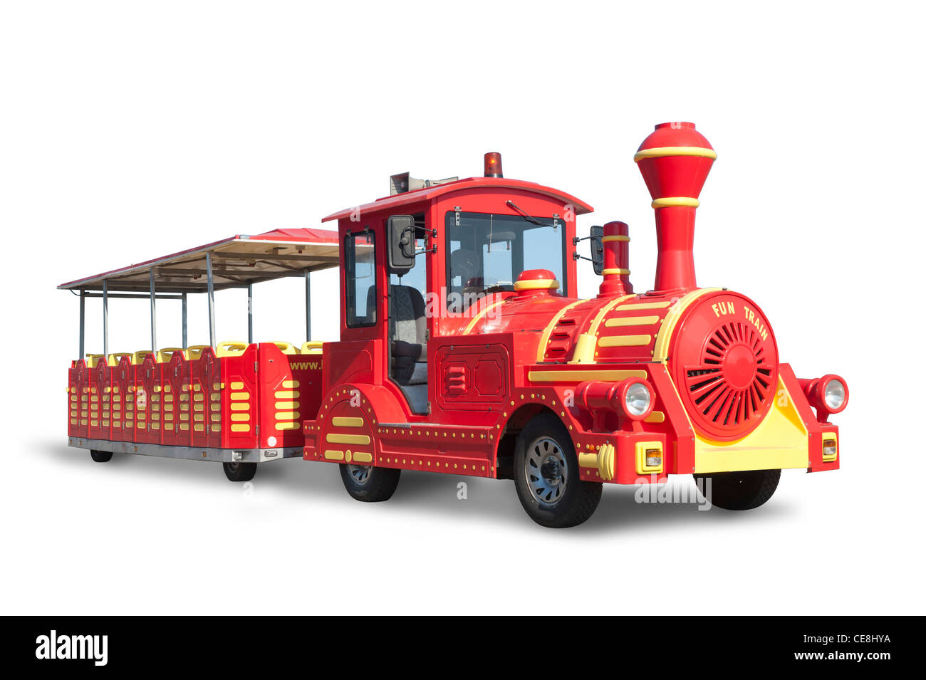 Touristische Zug gefälschte alten Stil Lokomotive Stockfoto