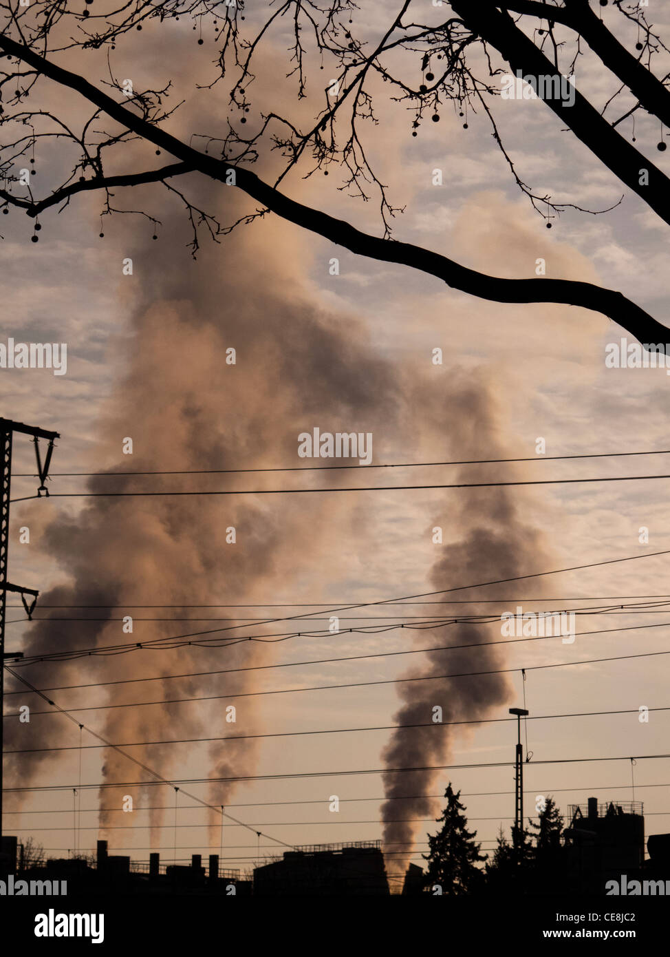 Luftverschmutzung, Singen, Baden-Württemberg, Deutschland Stockfoto