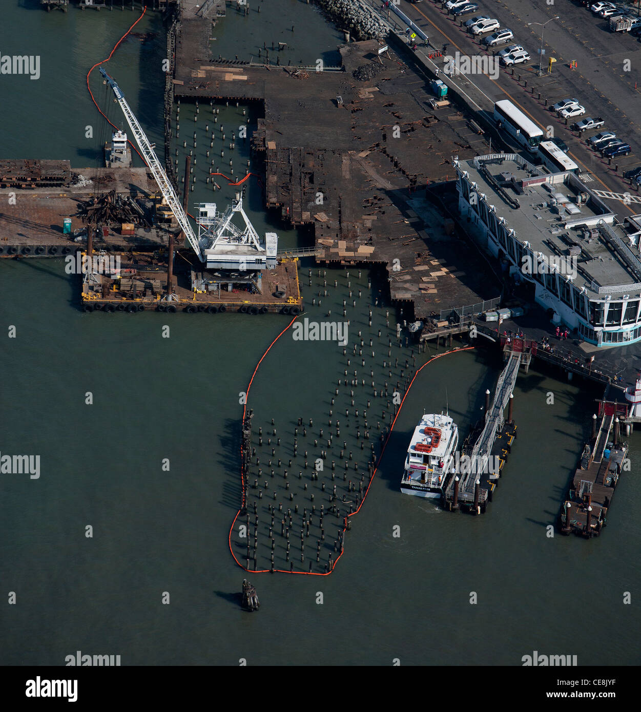 Luftaufnahme Pier Wartung San Francisco, Kalifornien Stockfoto