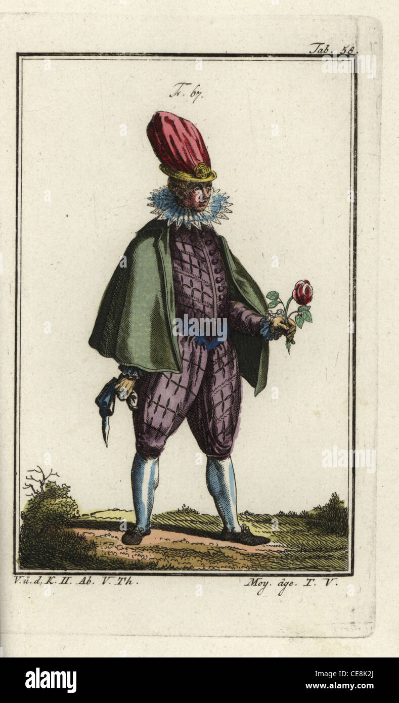 Junge metropolitan galant aus Italien, aus dem 16. Jahrhundert. Stockfoto