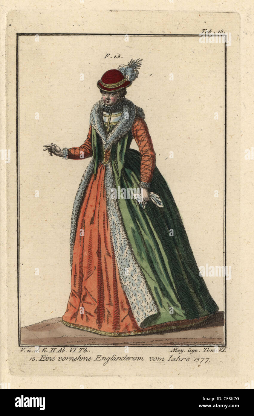 Edelfrau von England, 1577. Stockfoto