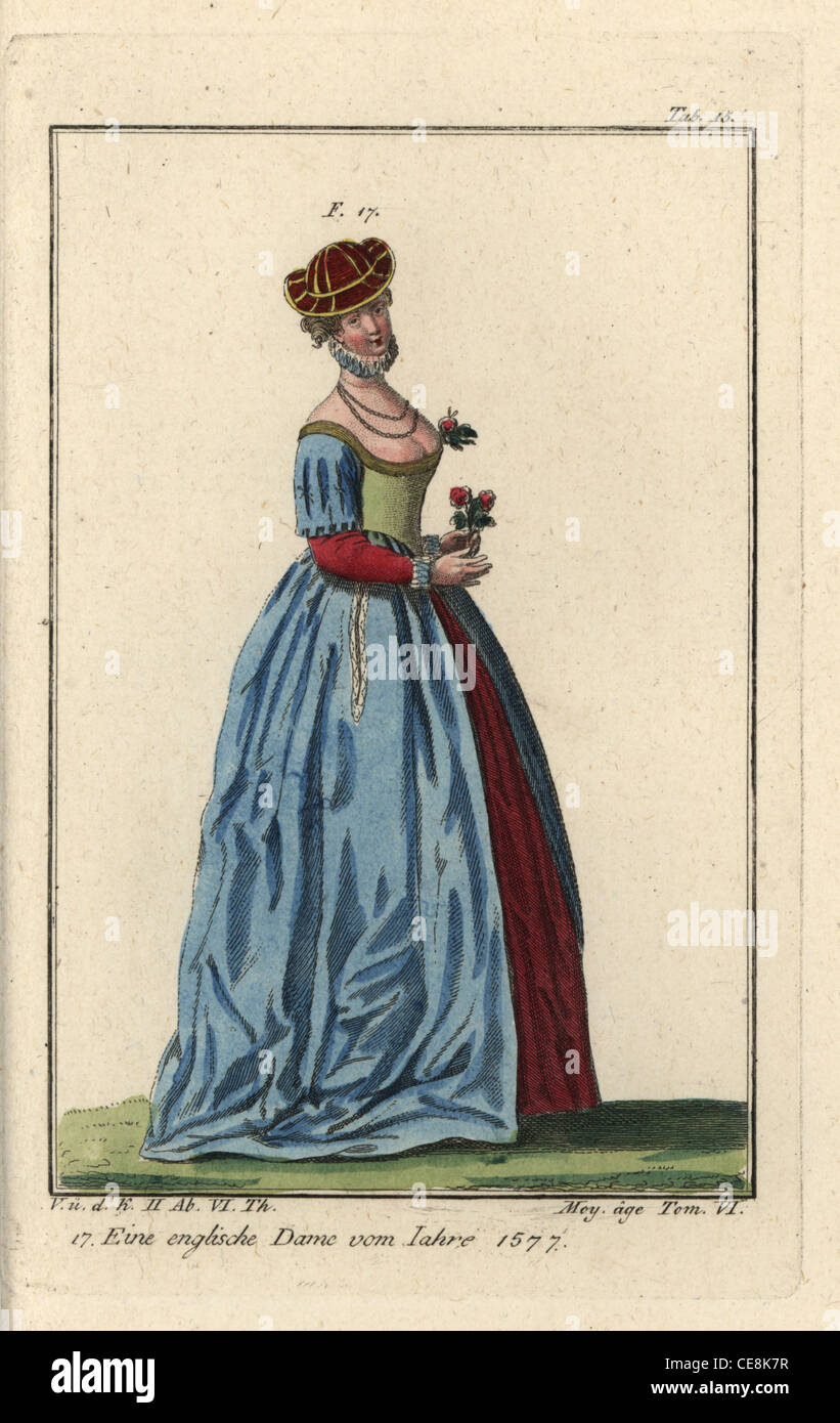 Englische Lady, 1577. Stockfoto