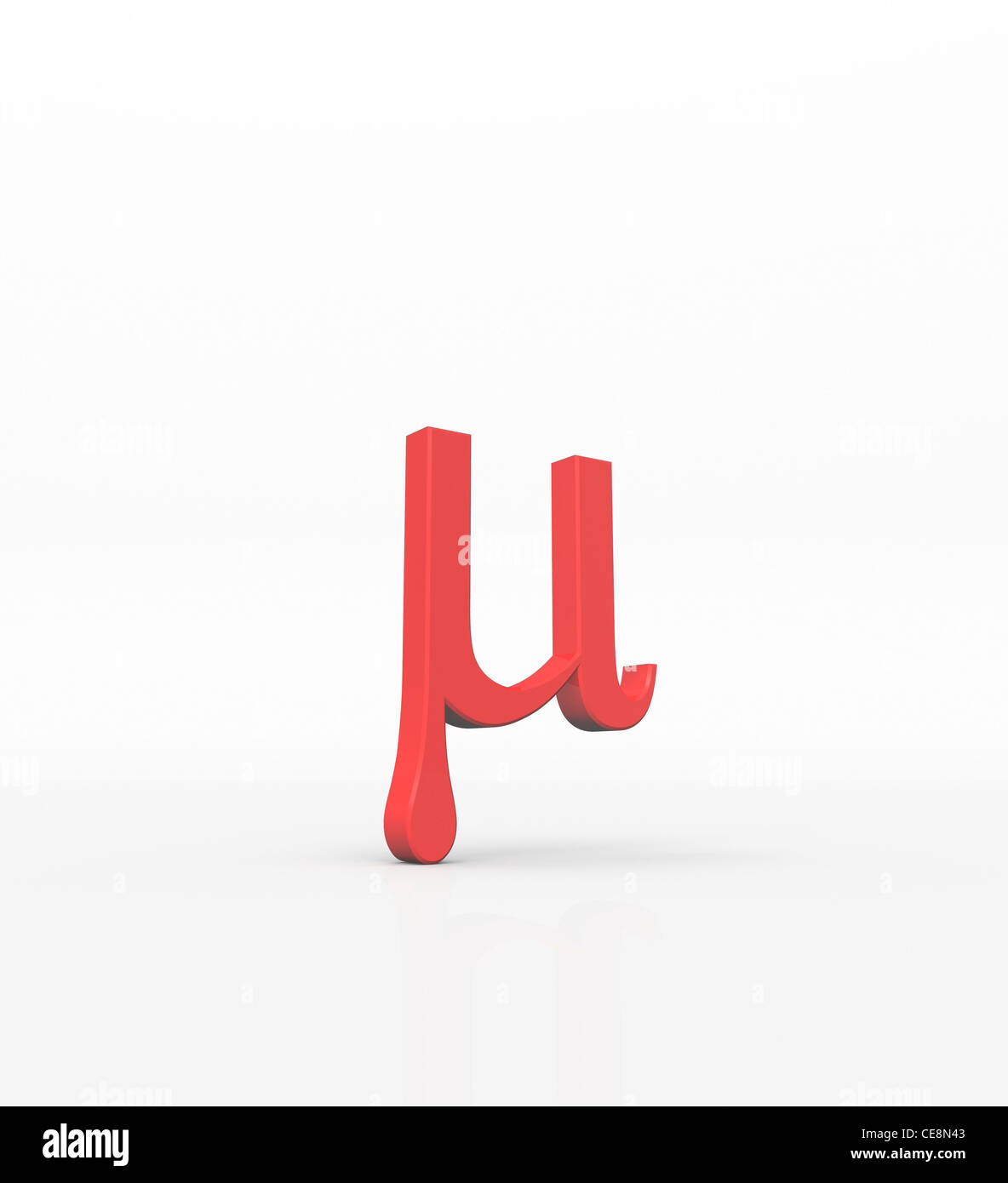 Mu 12. Brief griechischen Alphabets im System griechische Ziffern es Wert 40 Kleinbuchstaben Buchstabe Mu verwendet spezielles Symbol in vielen wissenschaftlichen Stockfoto