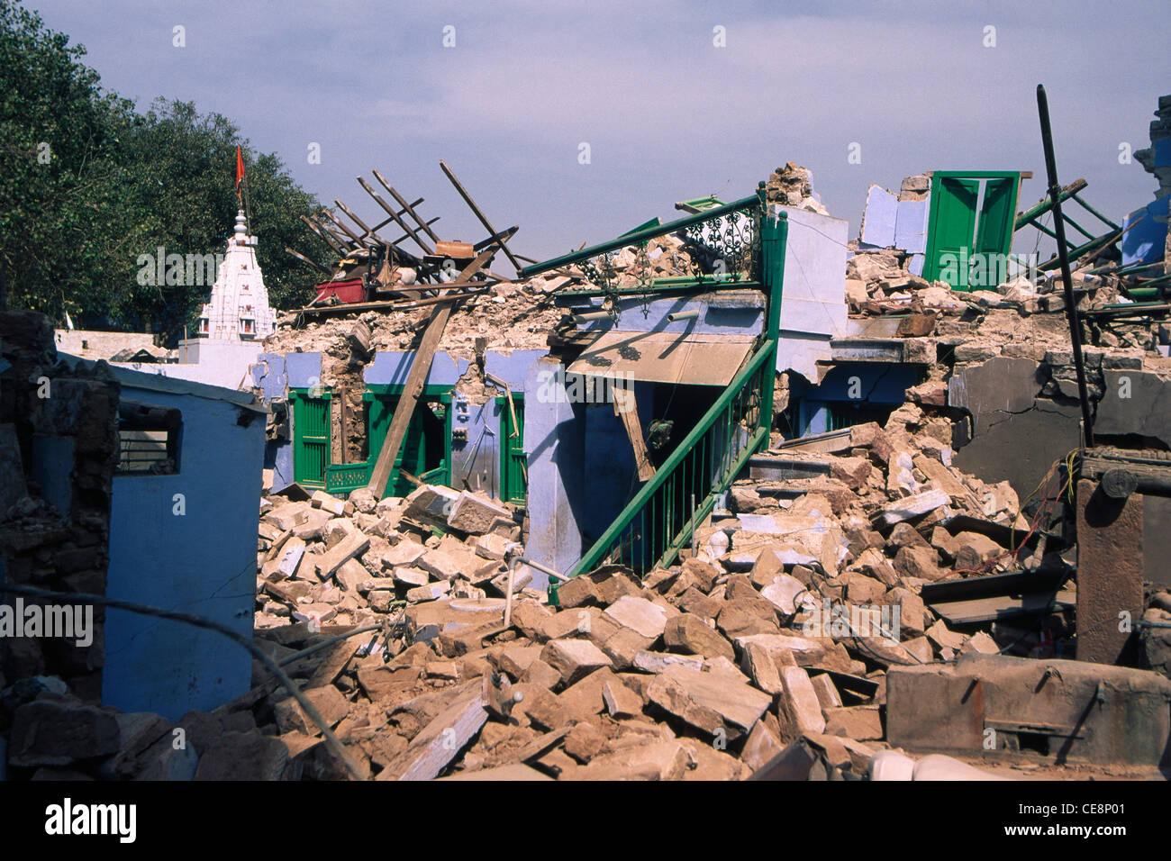 Bhuj Erdbeben ; 2001 Gujarat Erdbeben ; Kutch ; Gujarat ; Indien ; Indisches Erdbeben Stockfoto