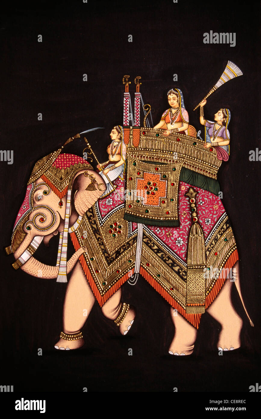 Dekorative Indische Elefantenmalerei Stockfotos Und Bilder Kaufen Alamy