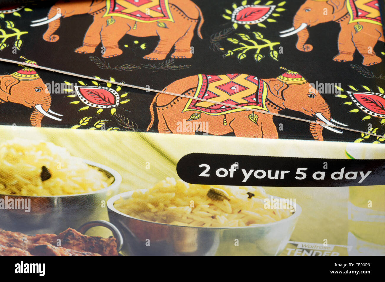 Wairose indischer Imbiss für zwei Essen Stockfoto