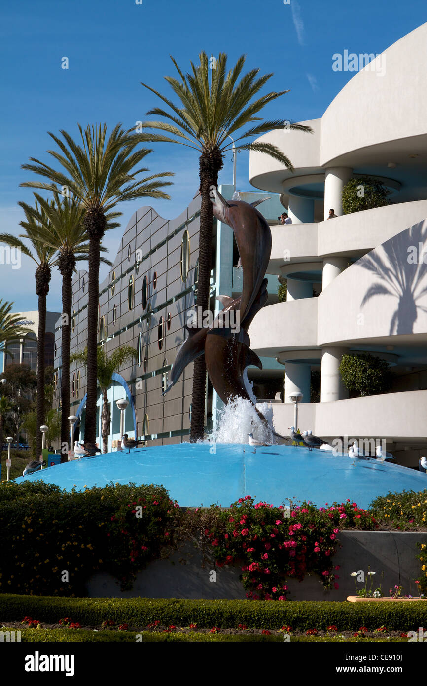 Aquarium des pazifischen Parkplatzes am Regenbogen Hafen Long Beach Kalifornien Stockfoto