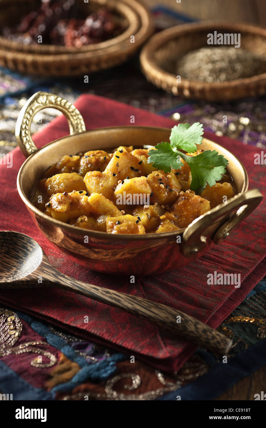 Bombay Kartoffeln Indian Food Stockfoto