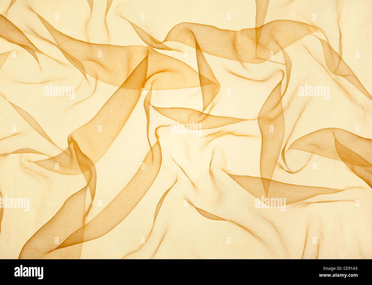 Abstrakte weiche gelbe chiffon Textur Hintergrund Stockfoto