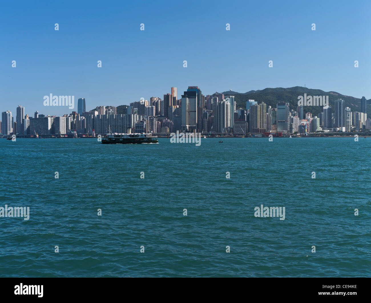 dh HONG KONG HARBOUR HONG KONG Star Ferry Shing Sterne touristische Ausflüge Hong Kong Insel Uferpromenade Gebäude Stockfoto