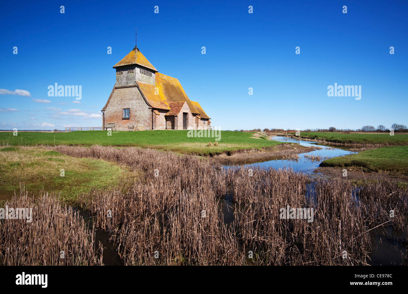 Thomas ein Becket Kirche Fairfield Romney Marsh Kent Stockfoto