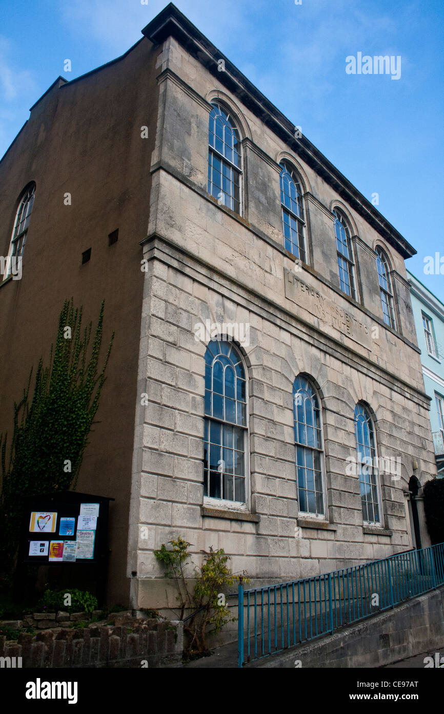 Das wissenschaftliche und literarische Institute on East Street Bridport Stockfoto