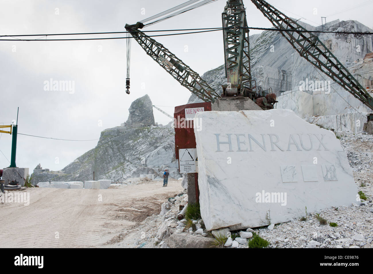 Apuane Alpen-Italien-Marmor Steinbruch Henraux Stockfoto