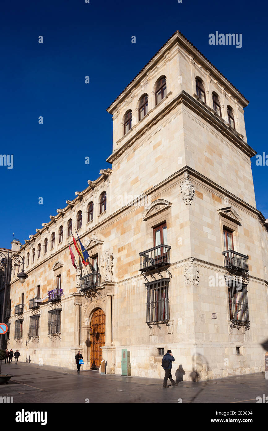 Guzmanes Palast, Leon, Castilla y Leon, Spanien Stockfoto