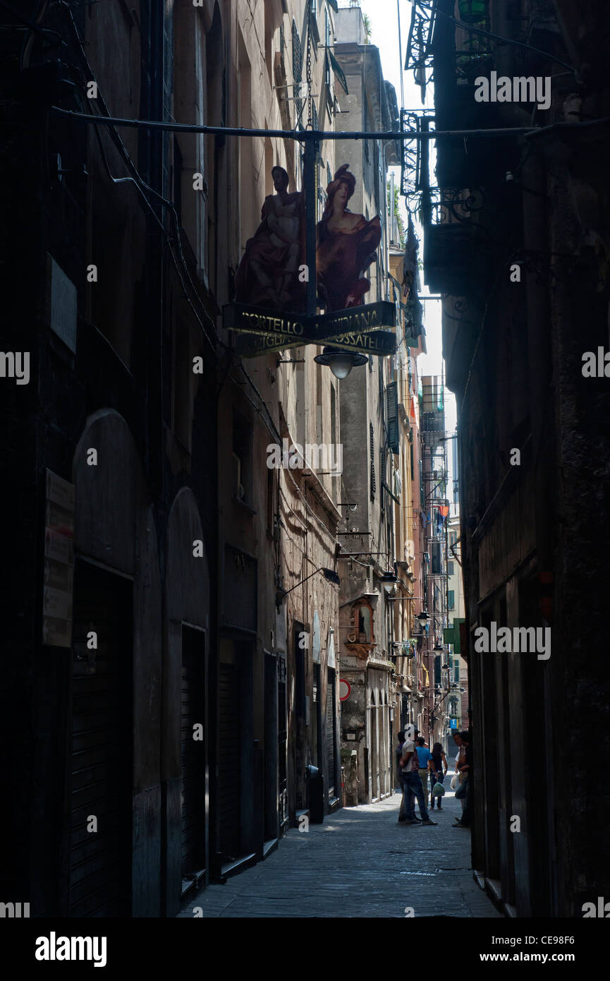 Via Della Maddalena.District Maddalena. Altstadt. Genua (Italienisch, Genova) Italien Stockfoto