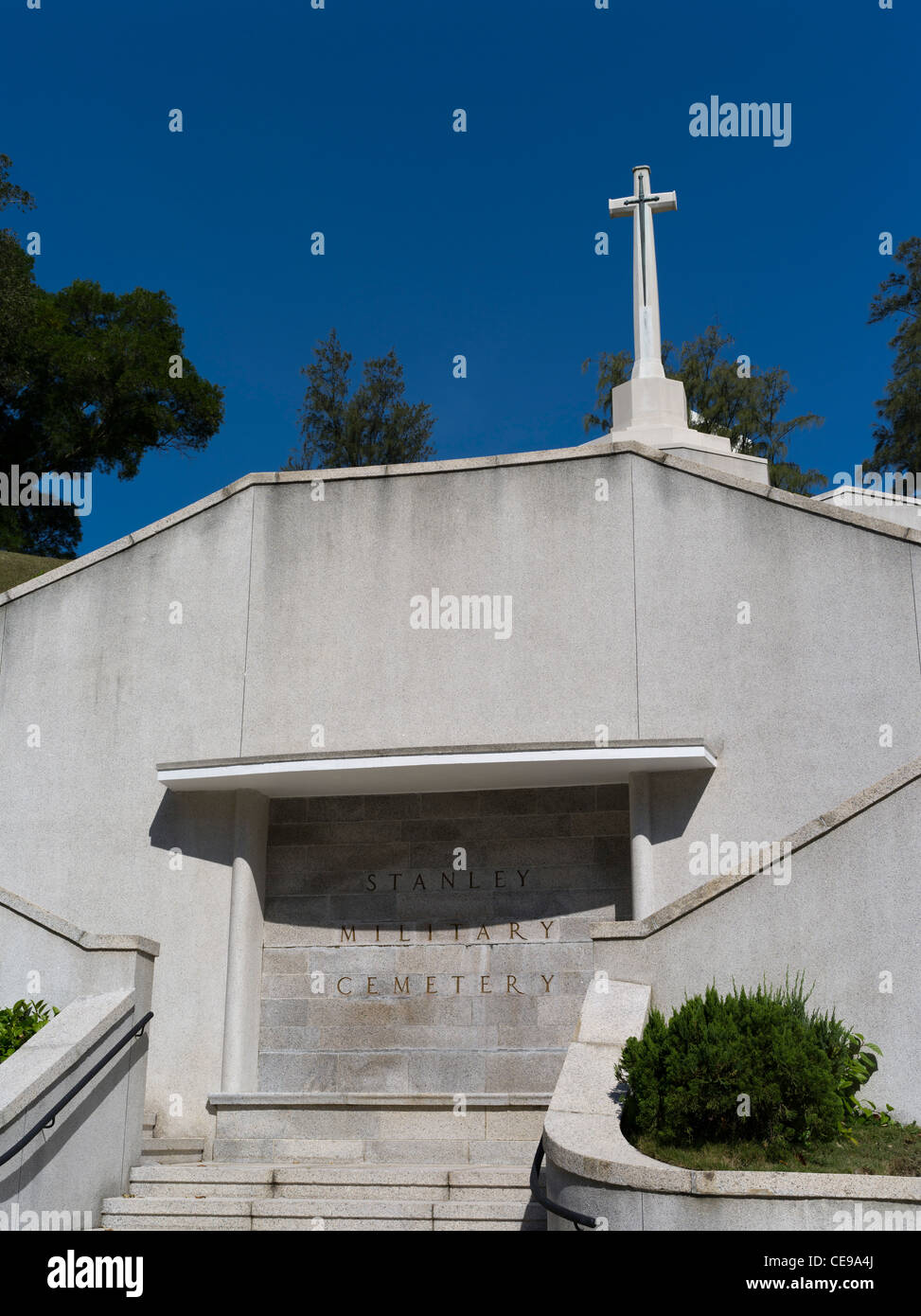 dh Stanley Military Cemetery STANLEY HONG KONG Eingang Gedenkkreuz Krieg japan Besetzung Kriegszeit wwii Stockfoto