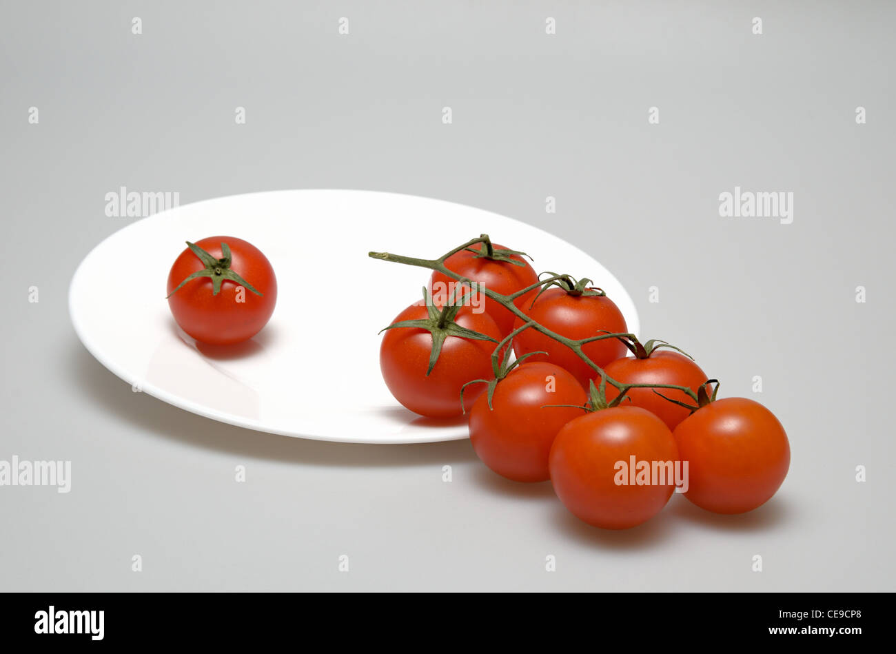 Tomaten, rot, Essen, viel Tomaten, natürliche Stockfoto