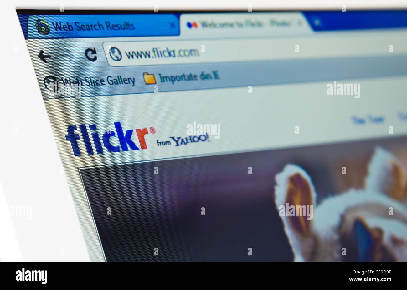 Flickr legt ab Kunden-Support auf höchstem Niveau. Yahoo Massenentlassungen bereits im Dezember 2010 angekündigt. Stockfoto