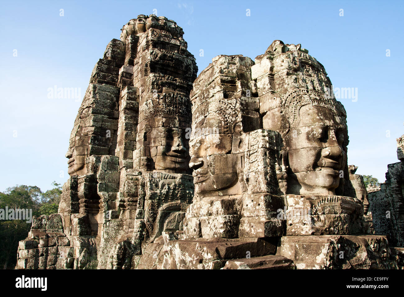 Riesige Fläche auf dem Angkor Thom Temple, Angkor Wat, Kambodscha Stockfoto