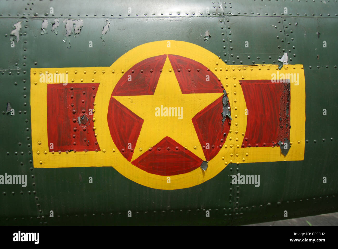 Südvietnam militärische Abzeichen auf einen Hubschrauber gemalt. Museum in Saigon, Vietnam Stockfoto