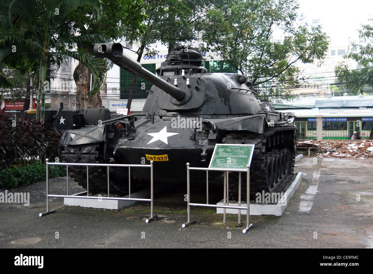 Amerikanische Panzer in das War Remnants Museum. Ho-Chi-Minh-Stadt, Vietnam Stockfoto