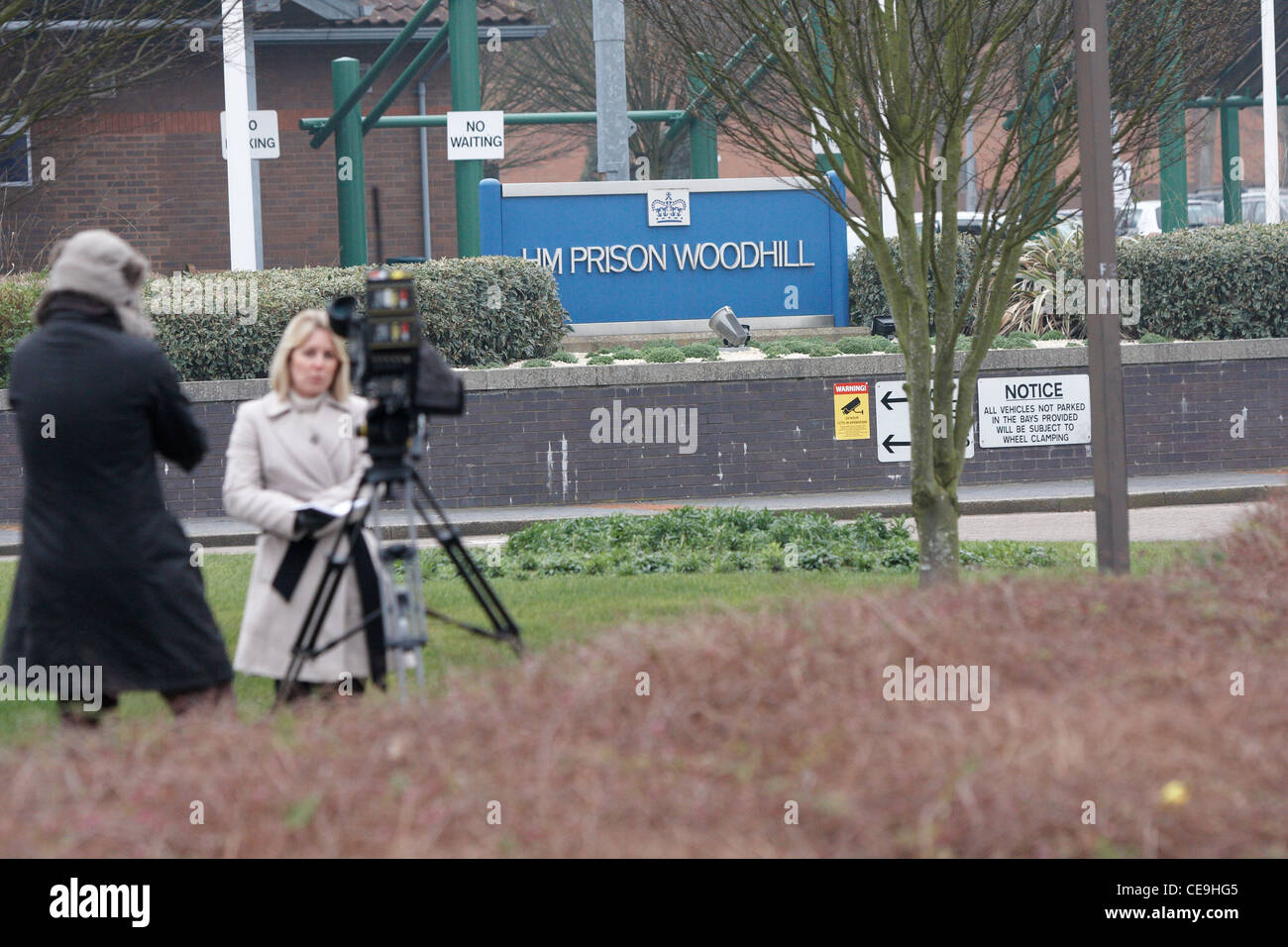 Gesamtansicht der Woodhill Gefängnis in Milton Keynes, Buckinghamshire Stockfoto