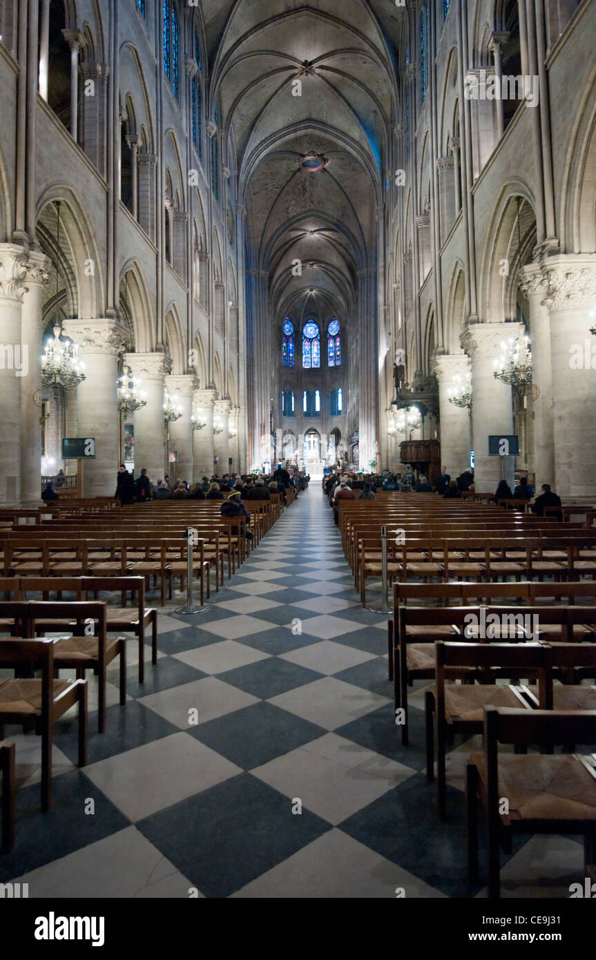 Kirche Notre Dame in Paris. Stockfoto
