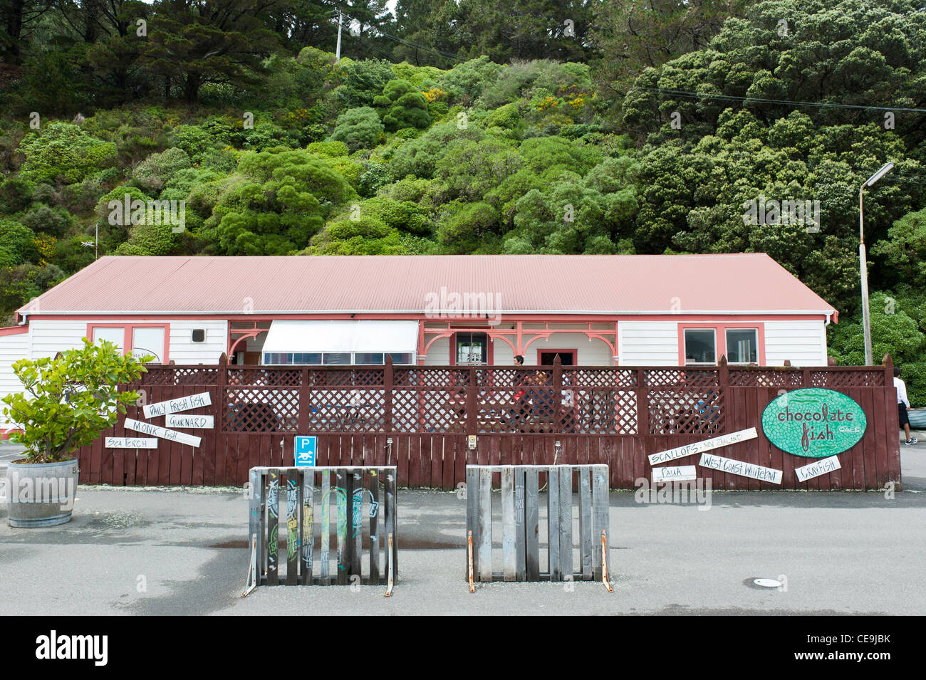 Schokolade-Fisch-Restaurant, Wellington, Neuseeland Stockfoto