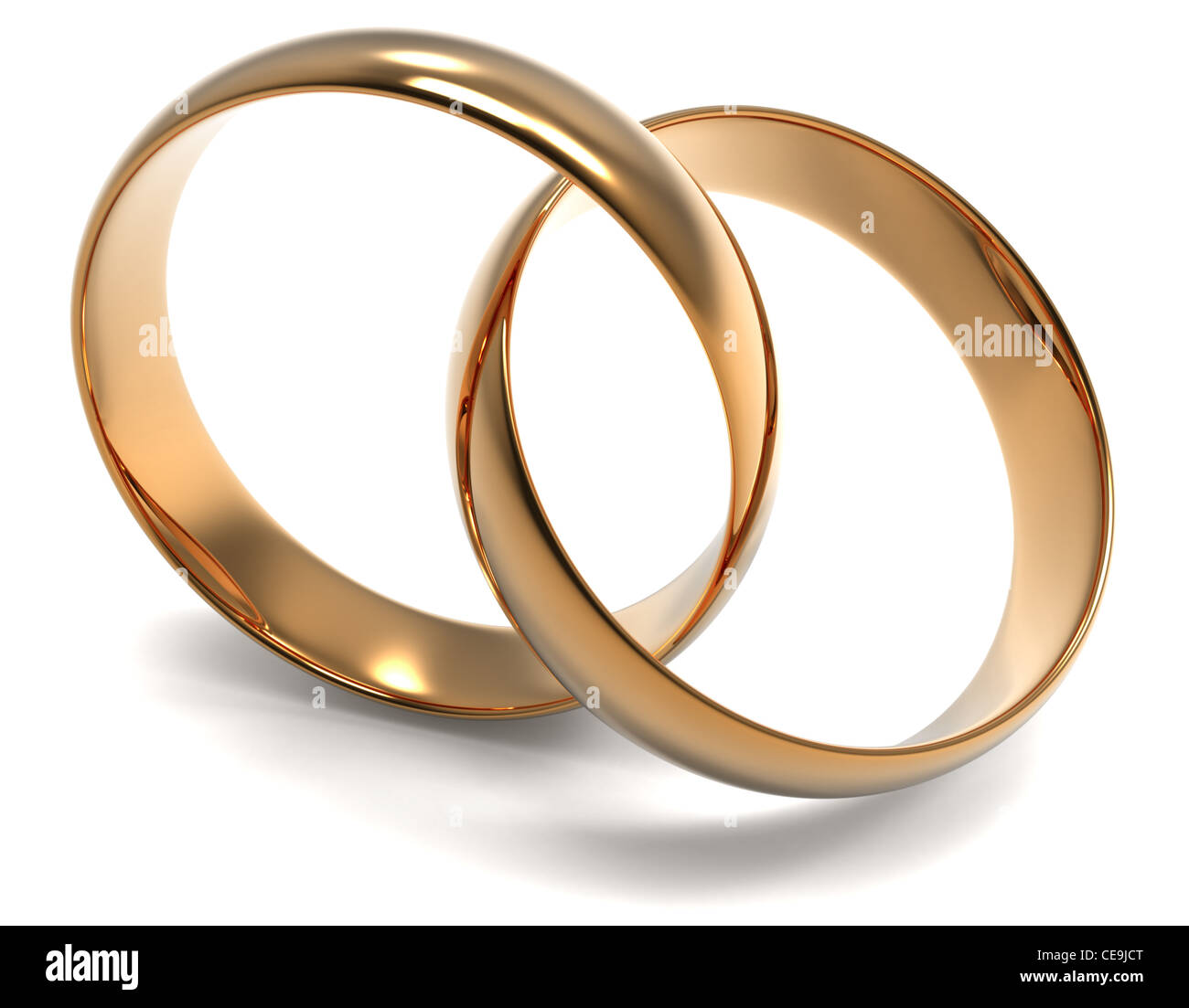 Zwei goldene ring Stockfoto