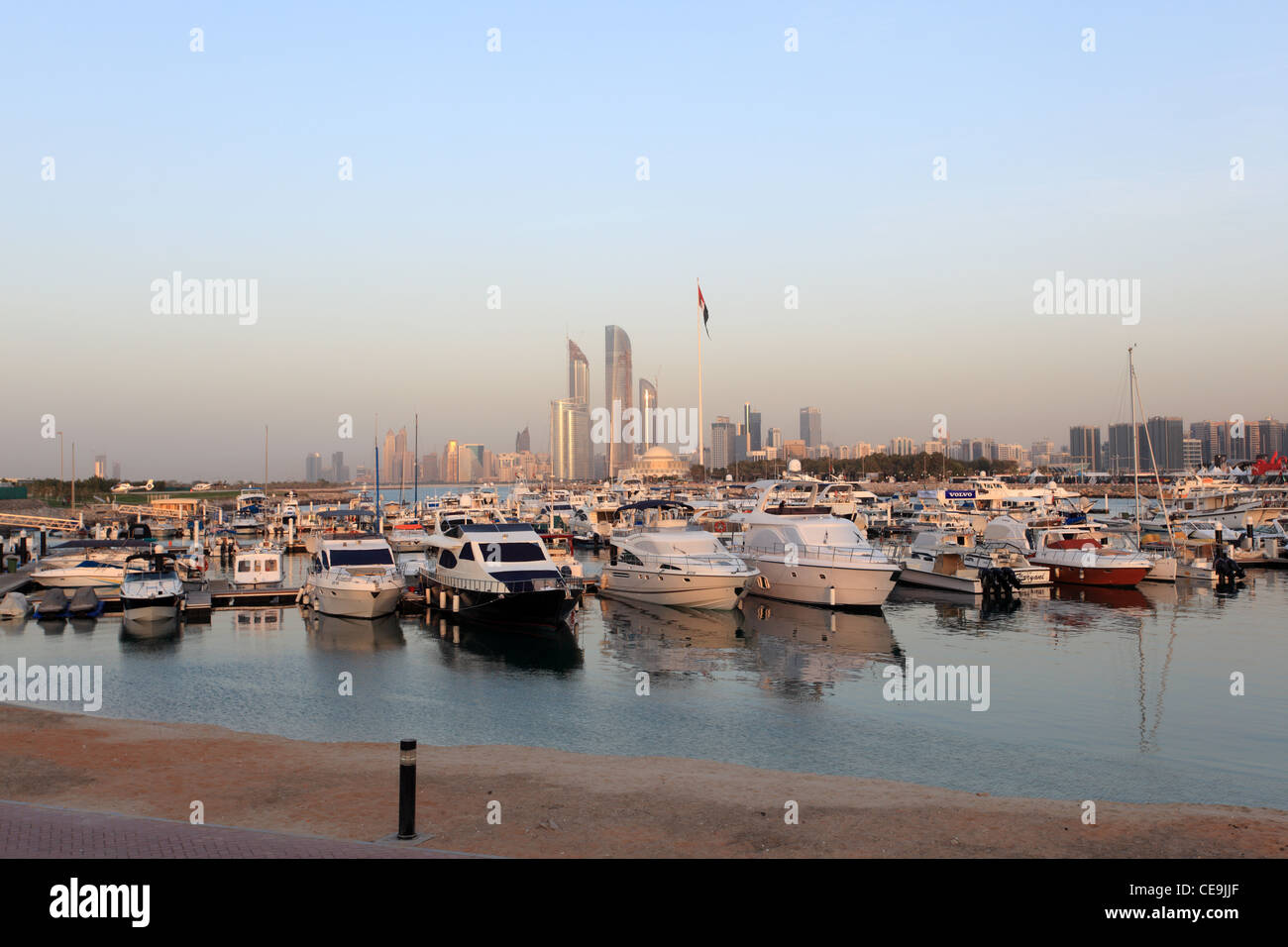 Marina in Abu Dhabi, Vereinigte Arabische Emirate Stockfoto