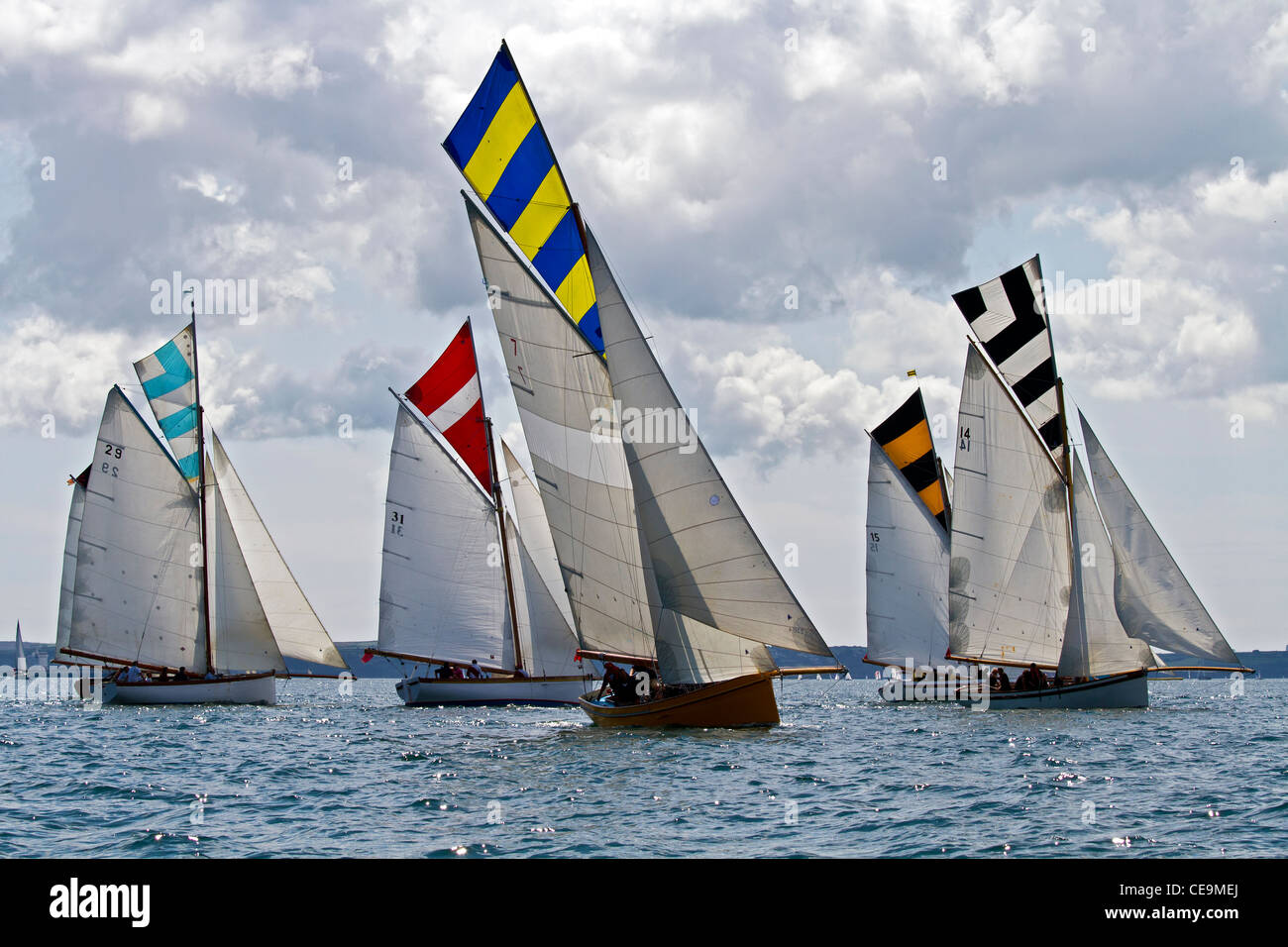 Falmouth Arbeitsboote Stockfoto