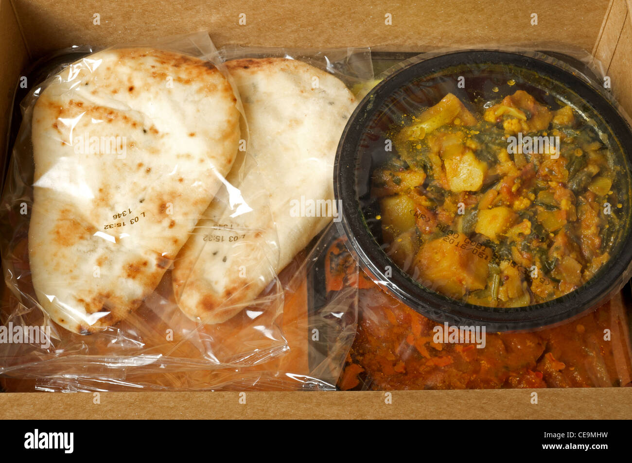 Waitrose indischer Imbiss für zwei Essen Stockfoto
