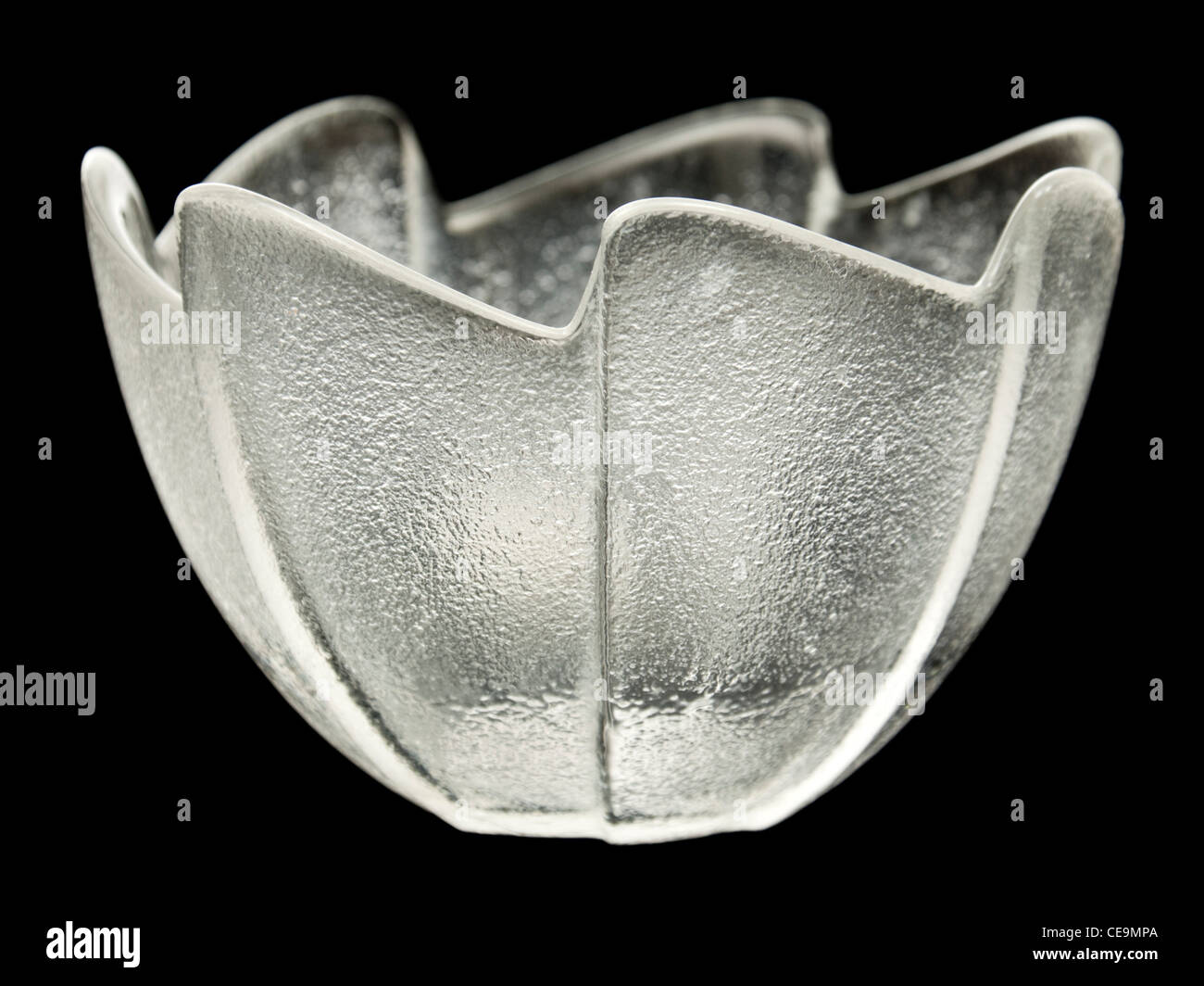 Vintage Blumen förmigen Milchglas Wüste Schüssel Stockfoto