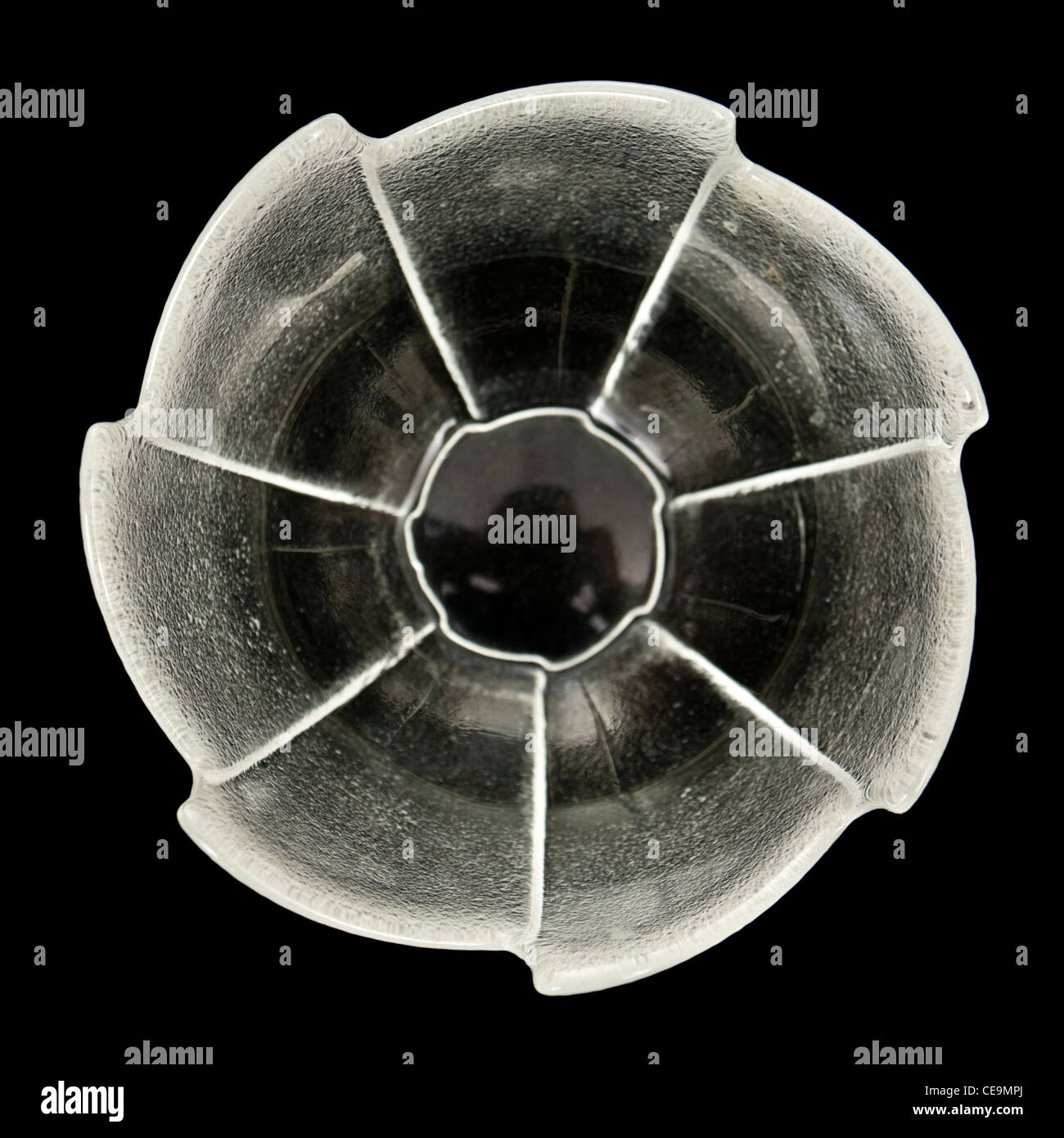 Vintage Blumen förmigen Milchglas Wüste Schüssel Stockfoto