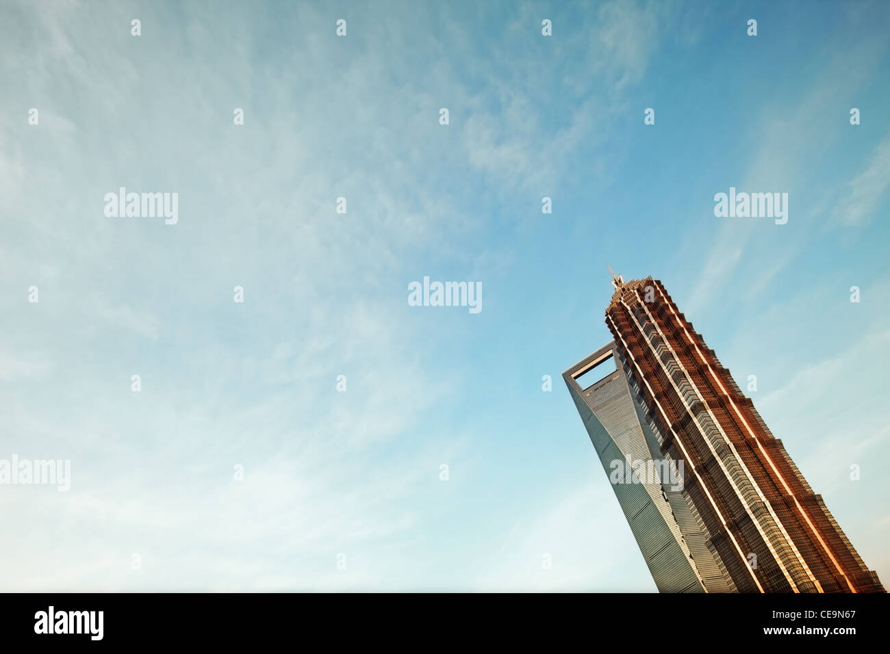 Jin Mao Tower und das Shanghai World Financial Center (SWFC) Stockfoto