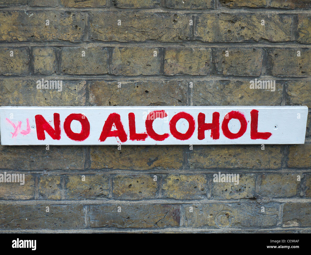 "Kein Alkohol" Zeichen Stockfoto