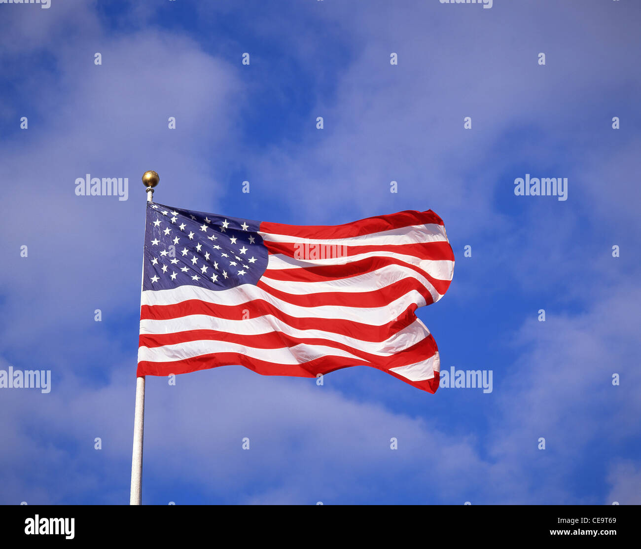 Sterne und Streifen USA Flagge, Fort Lauderdale, Florida, Vereinigte Staaten von Amerika Stockfoto