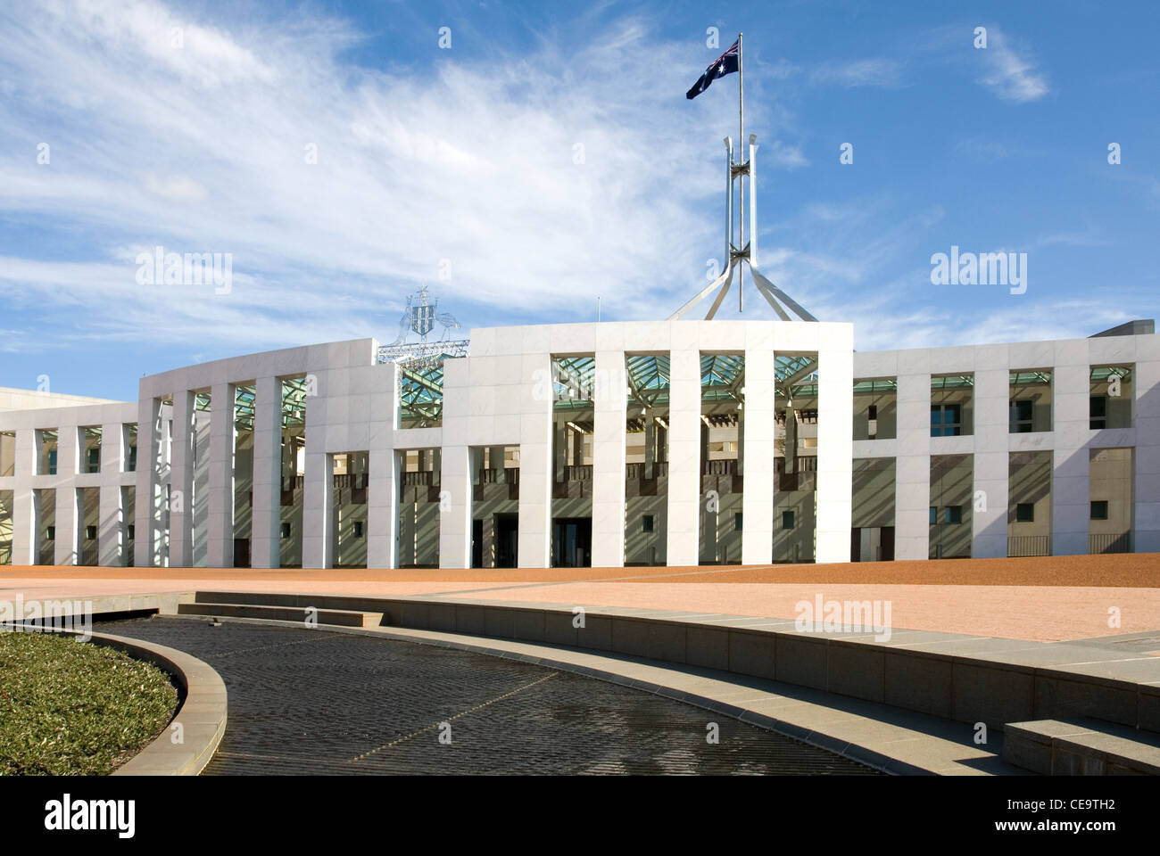 Die Fassade des Bundeshaus, Canberra, Australian Capital Territory, Australien Stockfoto