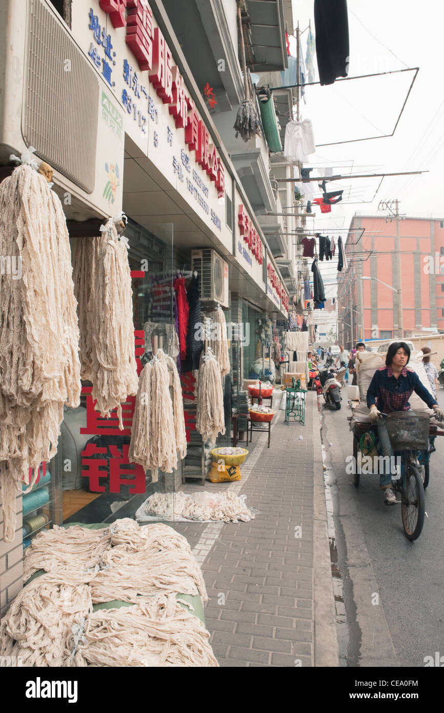Stoff und Textil-Industrie, Altstadt; Shanghai; China Stockfoto