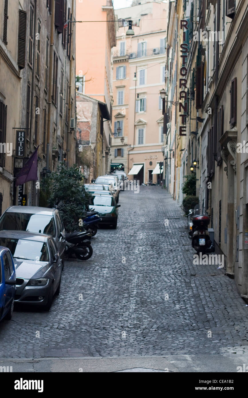 Blick auf die Straßen von Rom Italien Stockfoto