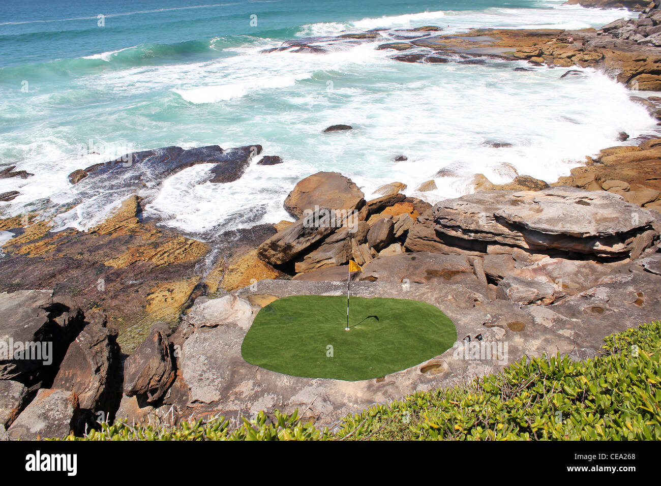 Loch in einem Bondi-Australien Stockfoto