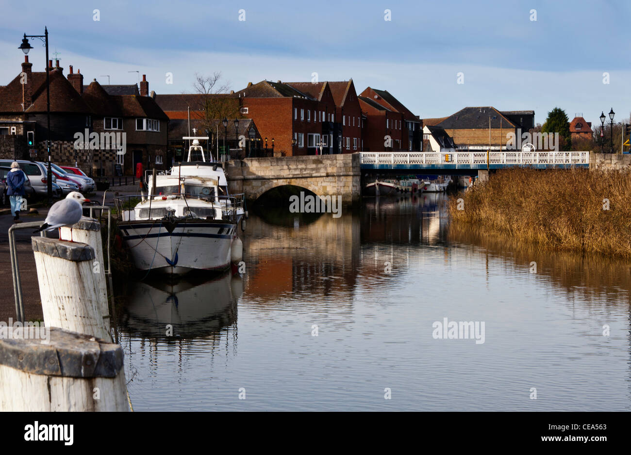 Fluss Stour im Sandwich, Kent Stockfoto