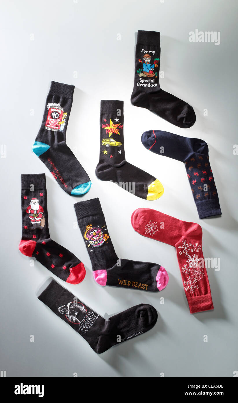 Ein Stillleben Schuss aus einer Auswahl von jungen Herren Socken Stockfoto